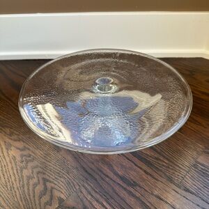 Vintage pedestal glass cake stand